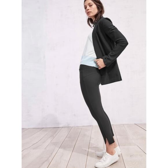 Athleta Stellar Tight Black Front Zip Pull on Pants Leggings Womens XS - Picture 2 of 16